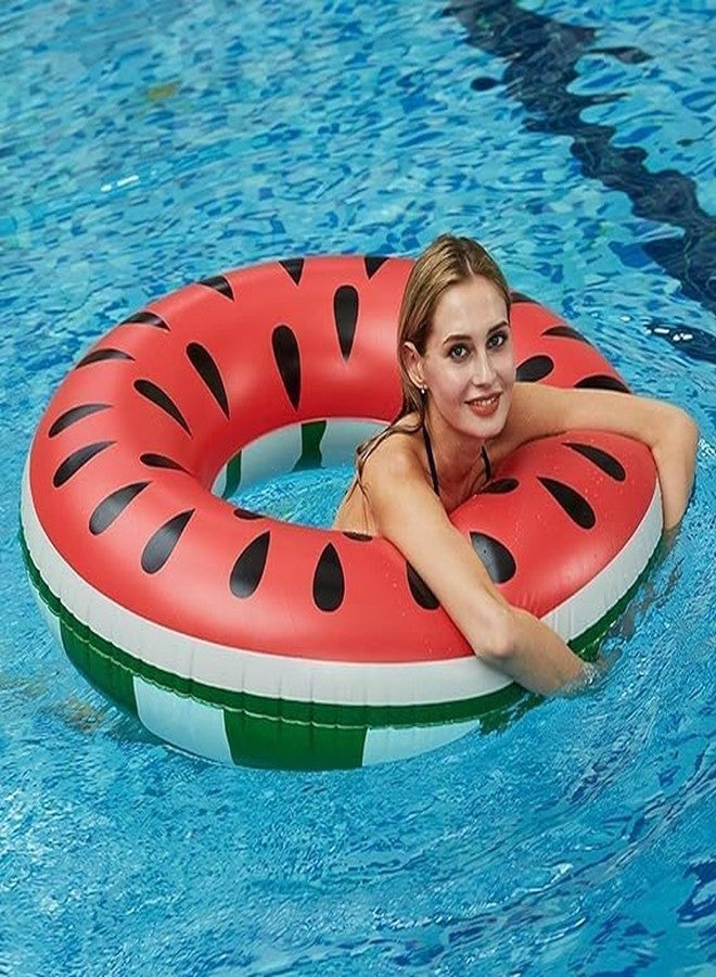 PRITASHA Watermelon Pool Floats for Kids Adults, Inflatable Swim Rings Swimming Pool Float Tube Round Shaped Swimming Tube Water Fun Beach Pool Toys for Summer Party. 80cm(Watermelon) (red) - Image 5